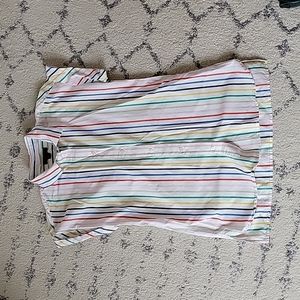 J. crew rainbow blouse with tie XXS